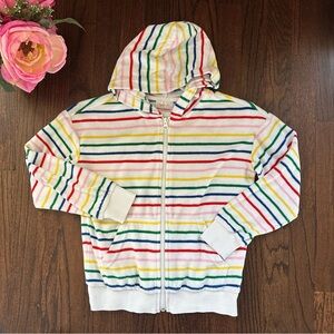Hanna Andersson striped Terry cloth jacket, size 130/8US